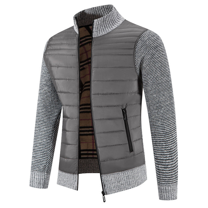 Casual quilted jacket for men with knit sleeves Lune London