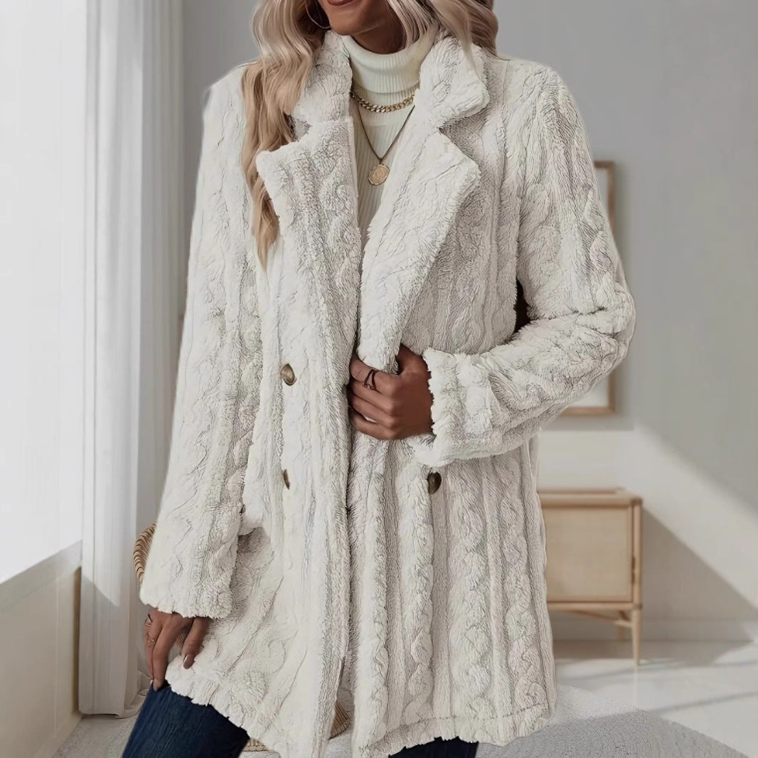 Ladies cozy fleece jacket with Lune London structure
