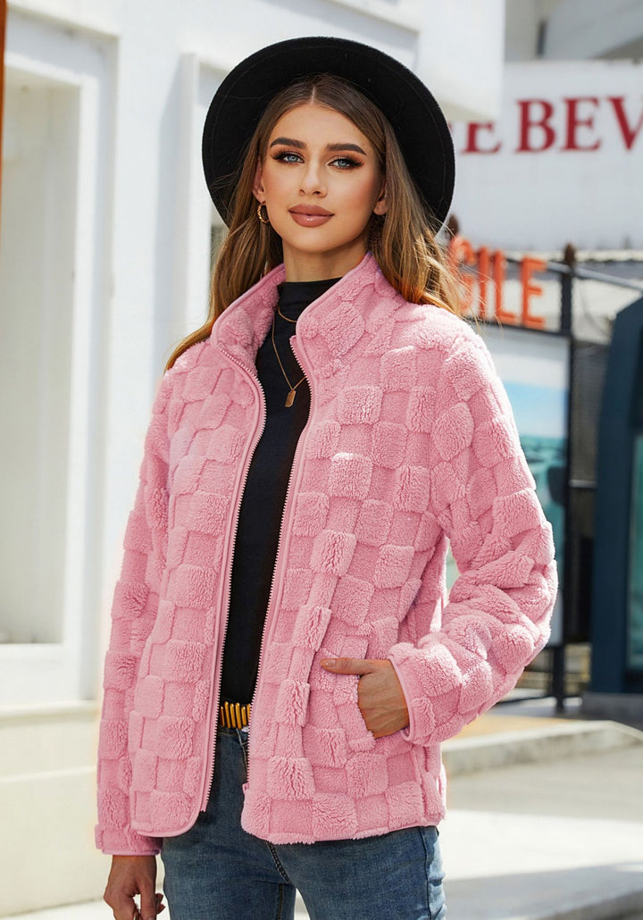 Ladies Cozy Transition Jacket with Textured Surface Lune London