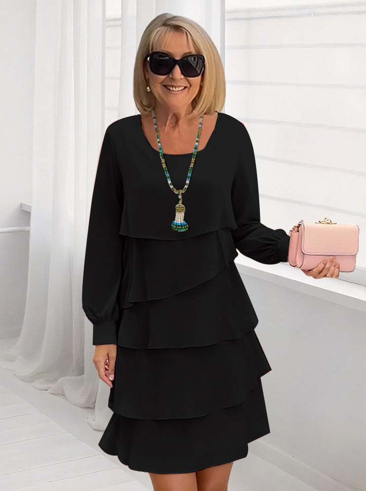 Women Cerulean-Colored Layered Dresses Lune London