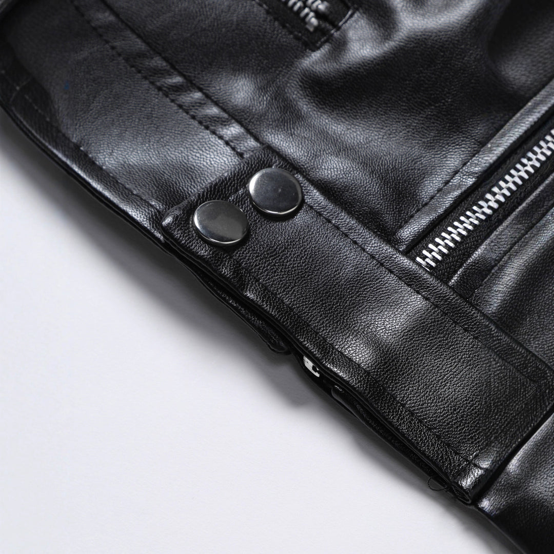 Faux leather jacket for men with removable pockets Lune London