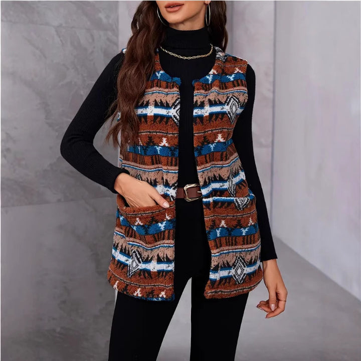 Cardigan for women with an ethnic look with pockets and soft material Lune London