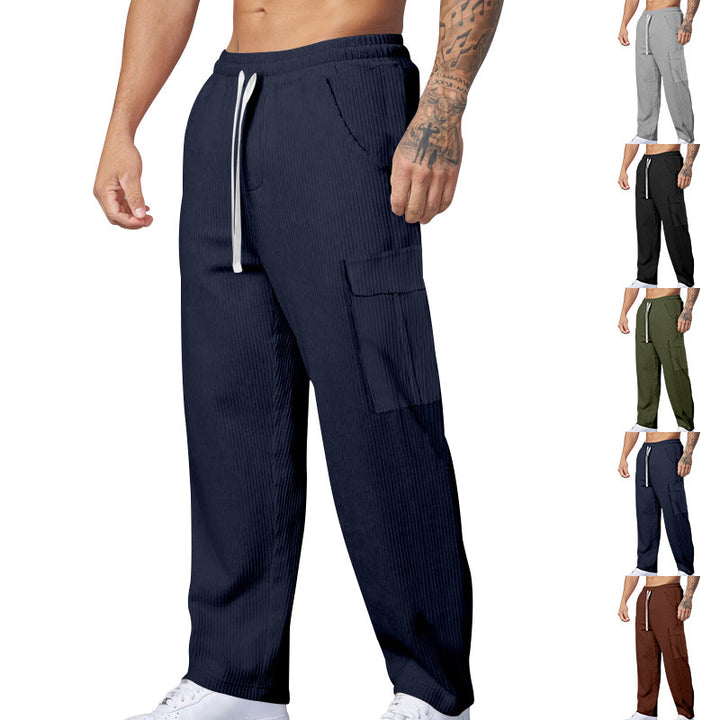Casual cargo pants for men with elastic waist and practical pockets Lune London