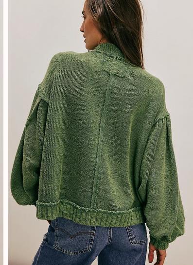 Casual knit sweater for women with voluminous sleeves Lune London