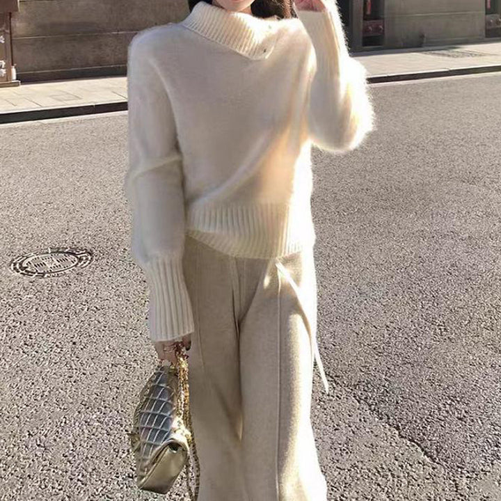 Pull col roulé confortable pour femmes en tricot doux Chic & Stil