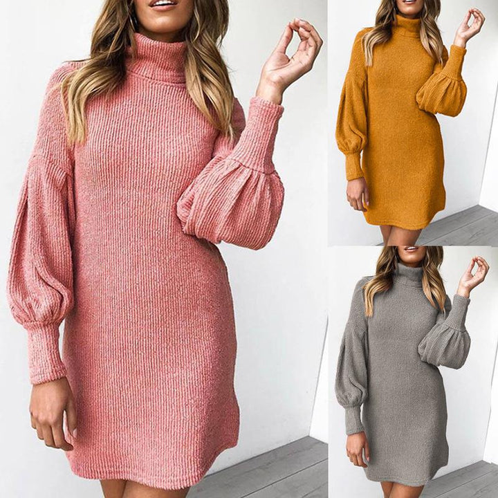 Dresses for women with high collar and voluminous sleeves Lune London