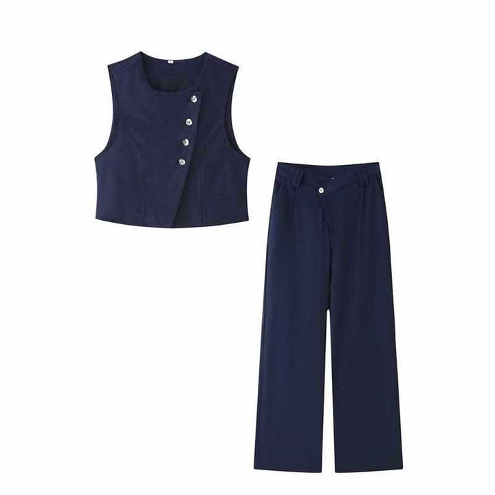 Ladies elegant, high waist, wide cloth pants Lune London