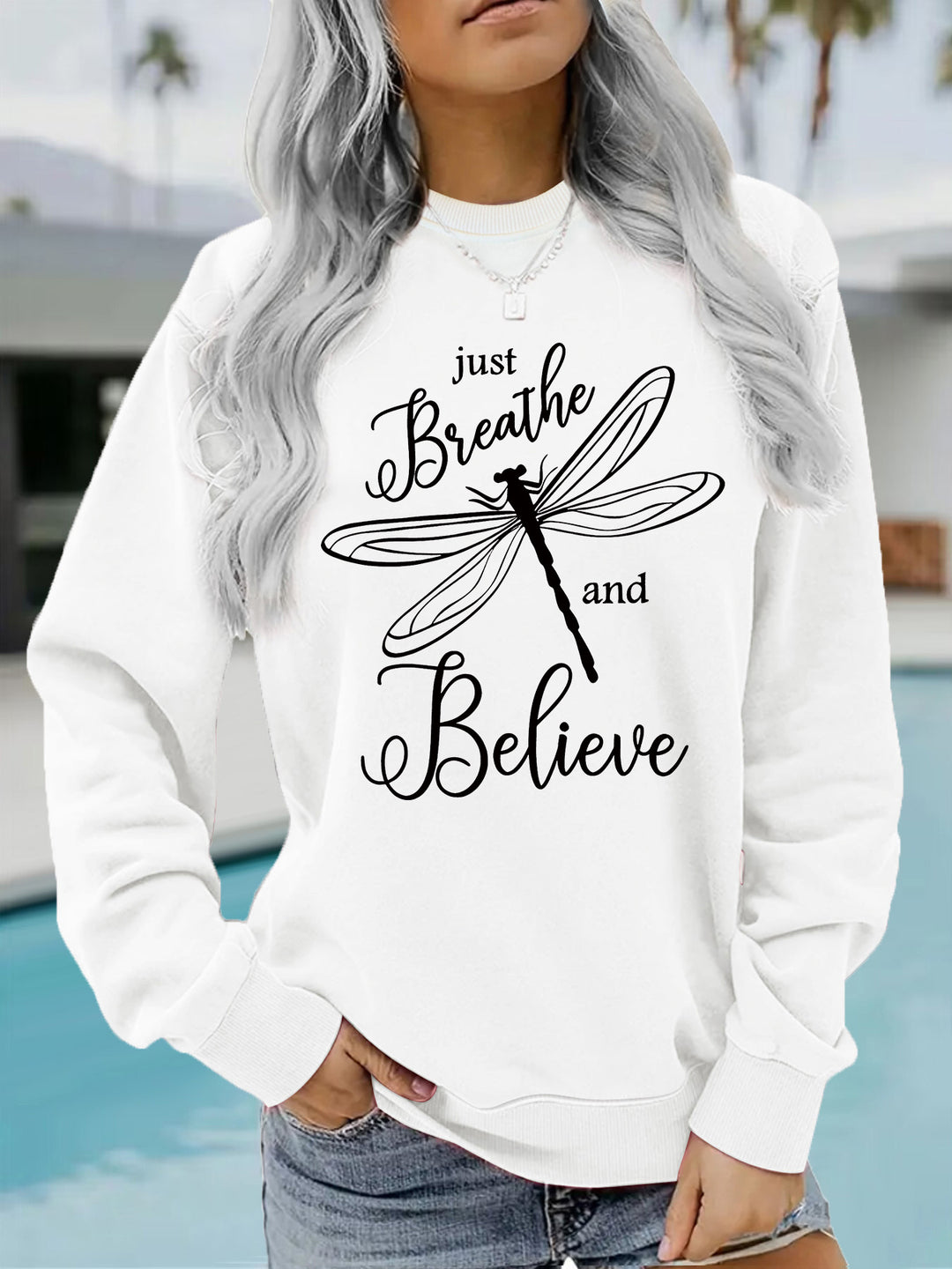 Sweat-shirt femme avec motif inspirant de cerf-volant et coupe décontractée Chic & Stil