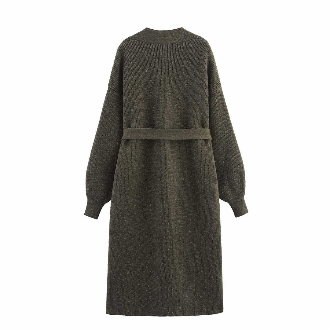 Elegant women's cardigan with belt at the waist Lune London