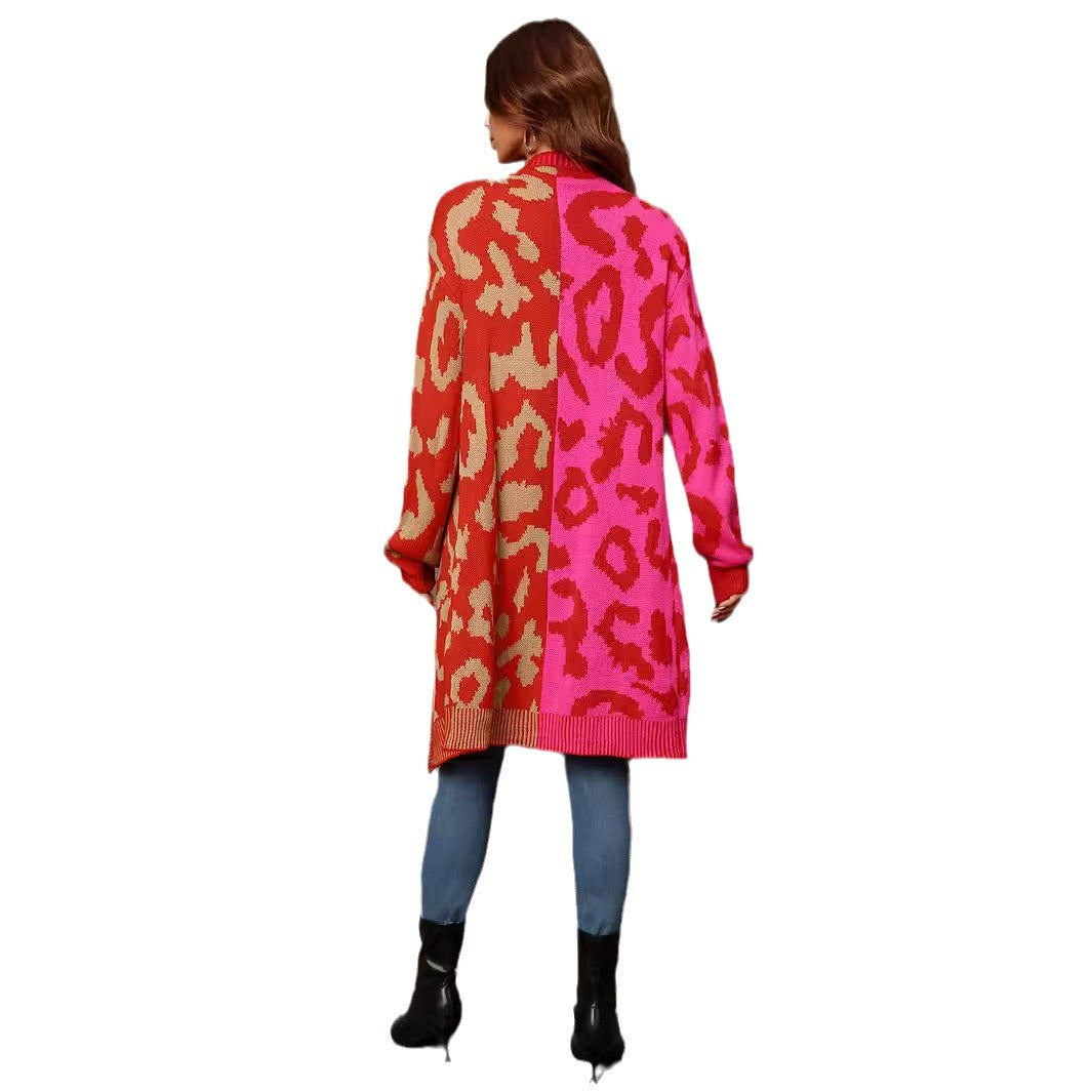 Cardigan pour femmes à coupe longue avec motif accrocheur Chic & Stil