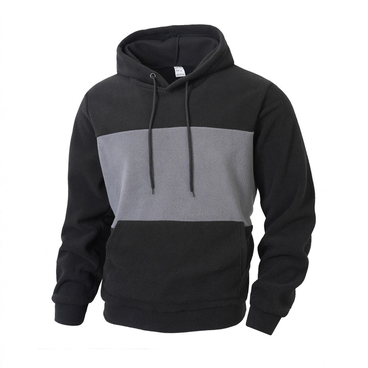 Men's hoodie in fleece with oversized collar Lune London