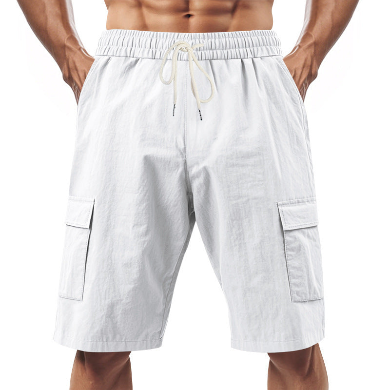 Casual cargo shorts for men with elastic waistband and practical side pockets Lune London