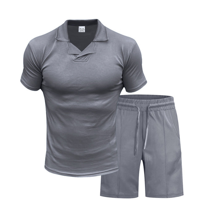 Men's sporty set with short sleeves, comfortable fit and elastic shorts Lune London