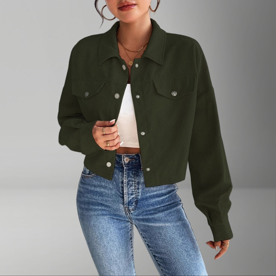 Short jacket for ladies in corduroy-type material Lune London