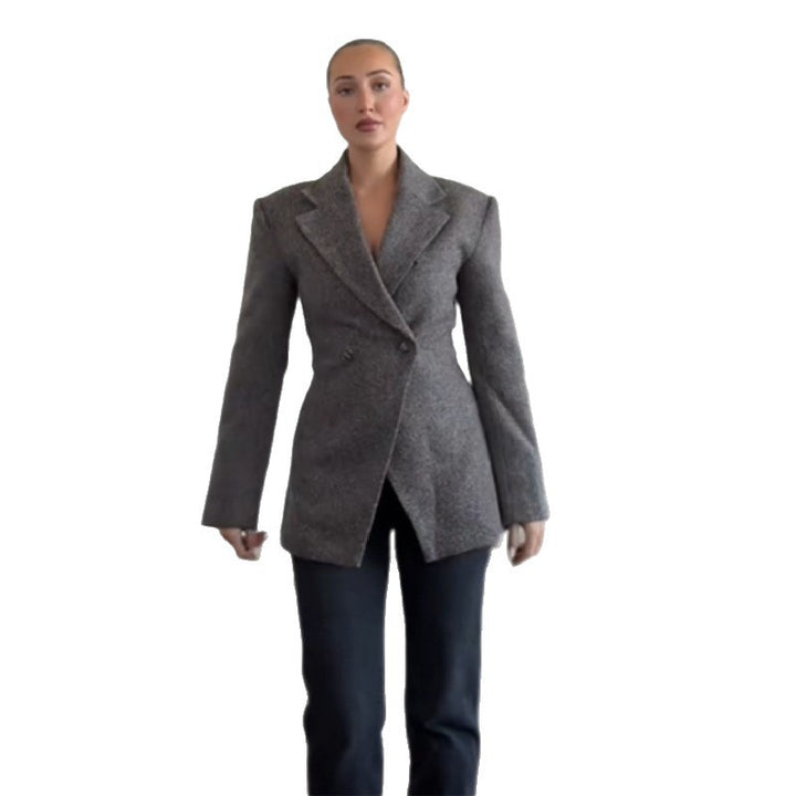 Ladies oversized blazer elegant with structured fabric Lune London
