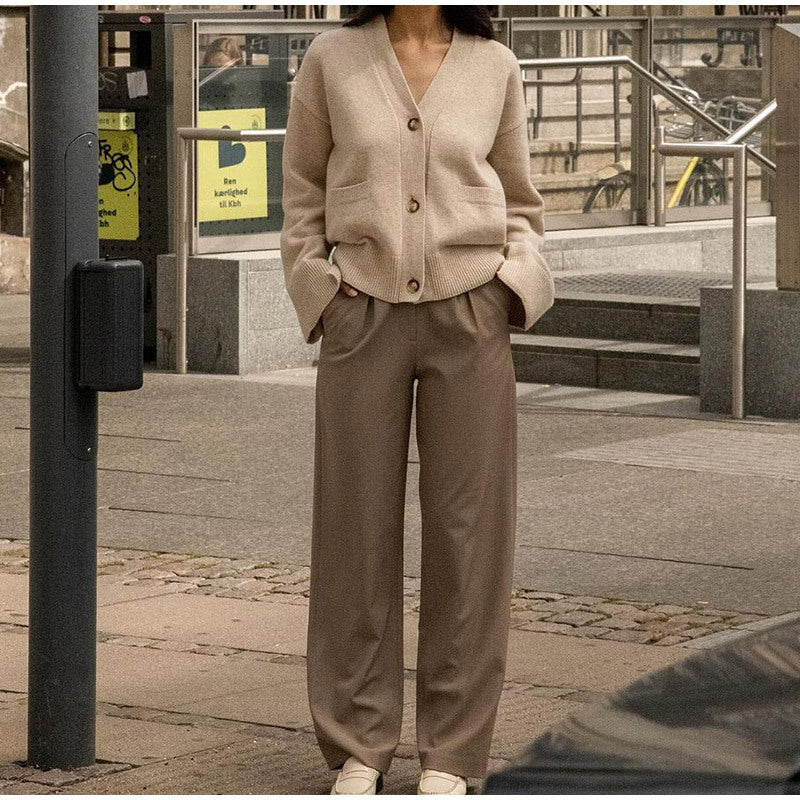 Women's knitted jacket with an elegant cut and oversized sleeves Lune London