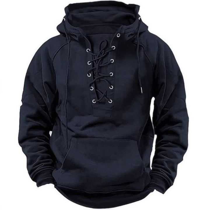 Men's hoodie with trendy lacing and soft inner lining Lune London