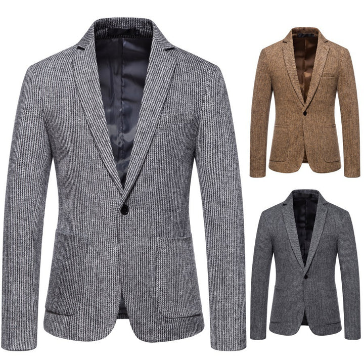 Elegant knitted blazer for men with structured design and slim fit Lune London