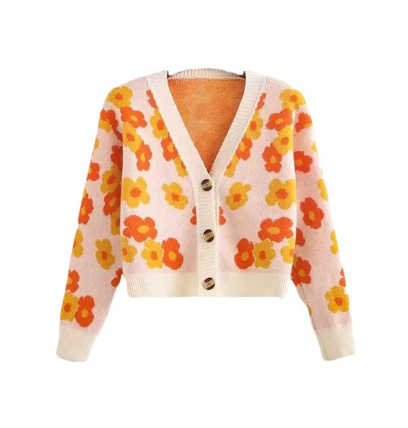 Lune London floral design women's cardigan