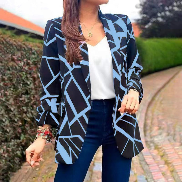 Blazer for women with modern geometric pattern and relaxed fit Lune London