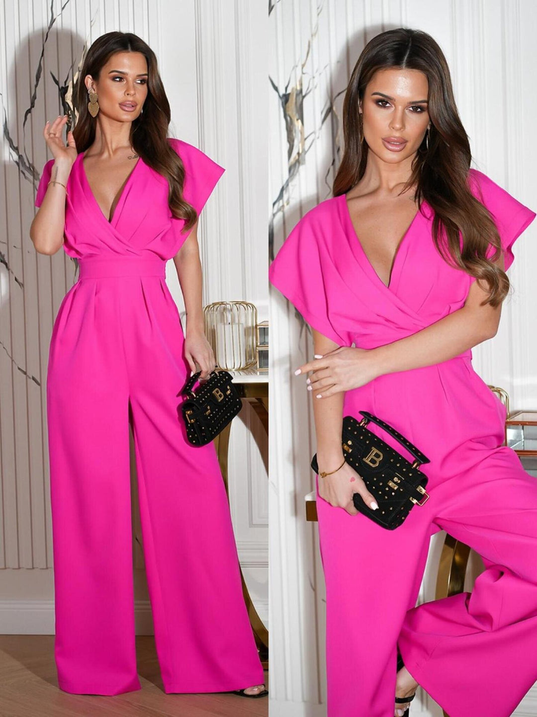 Women Elegant Wide Leg Jumpsuit Lune London