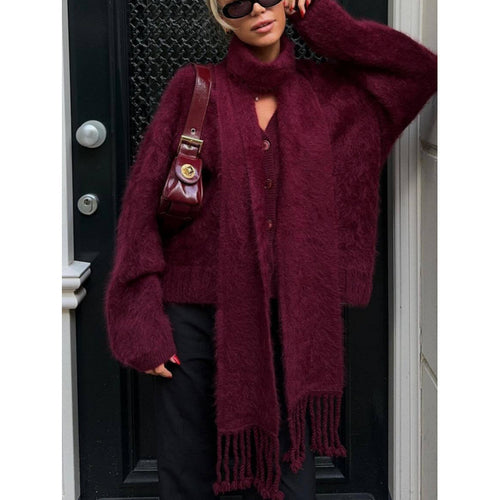 Ladies Comfortable Knit Sweater with Innovative Cut Lune London