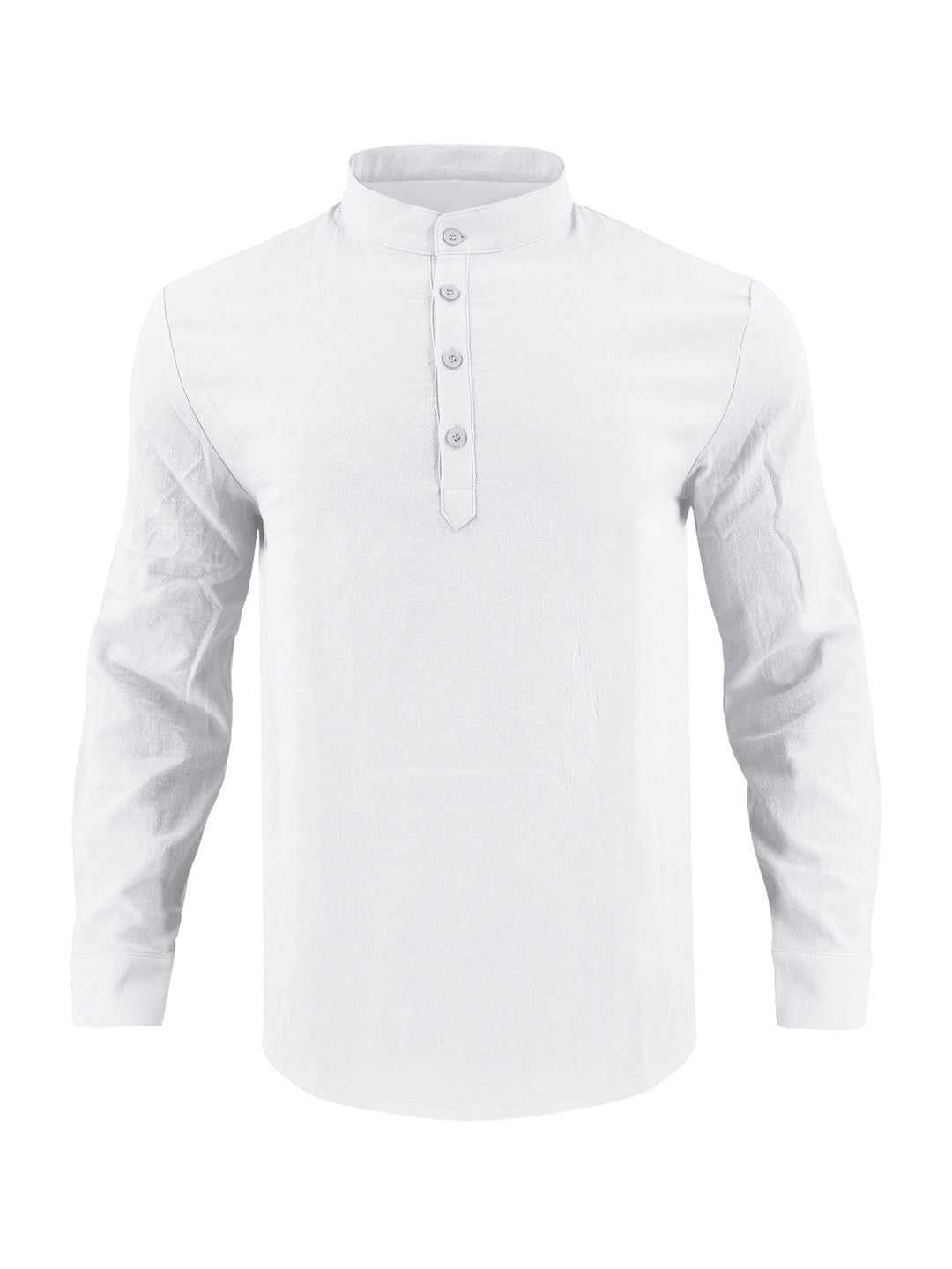 Elegant long-sleeved shirt for men with fashionable high collar and textured surface Lune London