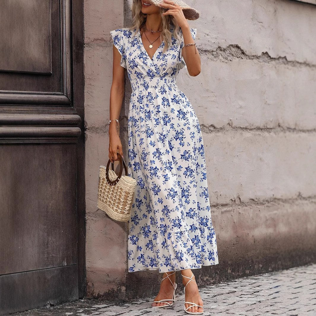 Lune London Women's Midi Dress with Floral Embellishment