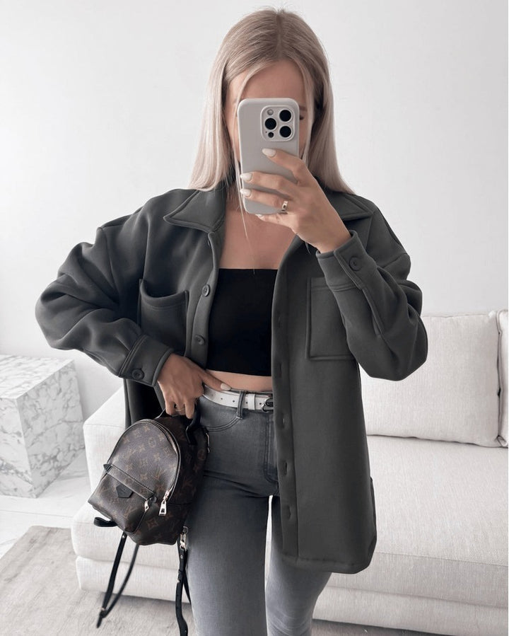 Casual overshirt jacket for women with practical pockets Lune London