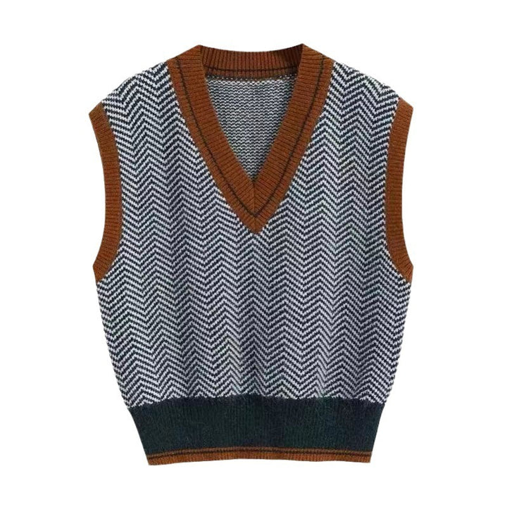 Lady Zigzag Pattern Knitted Cardigan Lune London