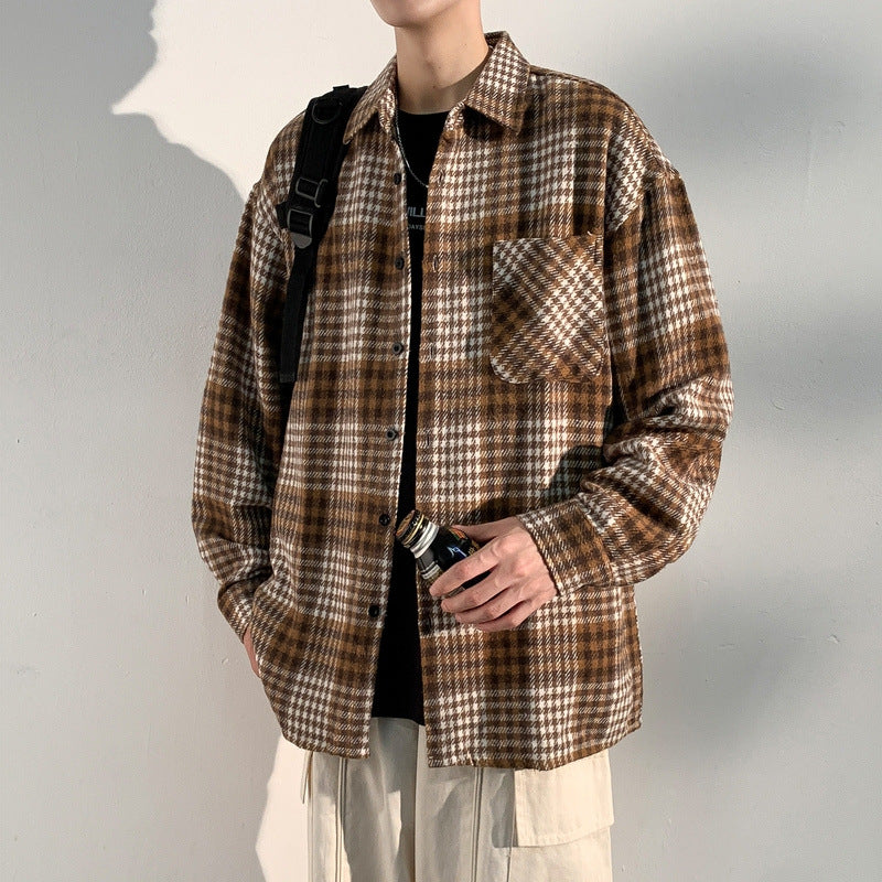 Plaid shirt jacket for men Lune London