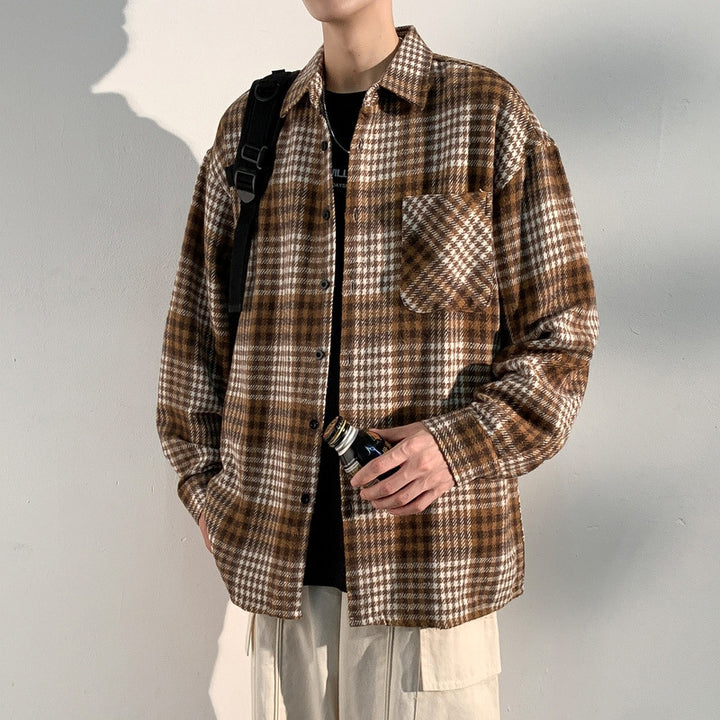 Plaid shirt jacket for men Lune London