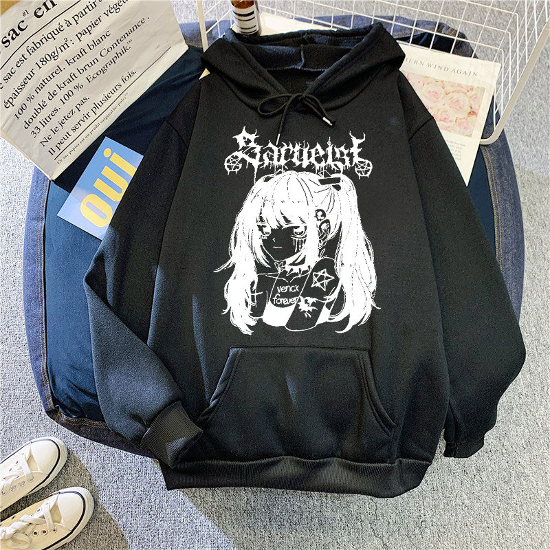 Women's hooded sweatshirt with unique artistic graphic design Chic & Stil