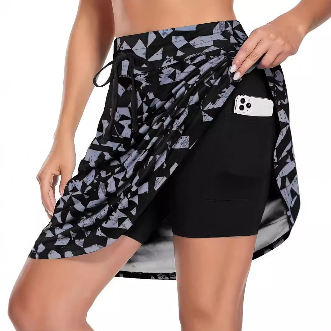 Women's sports skirt with integrated compression shorts Lune London