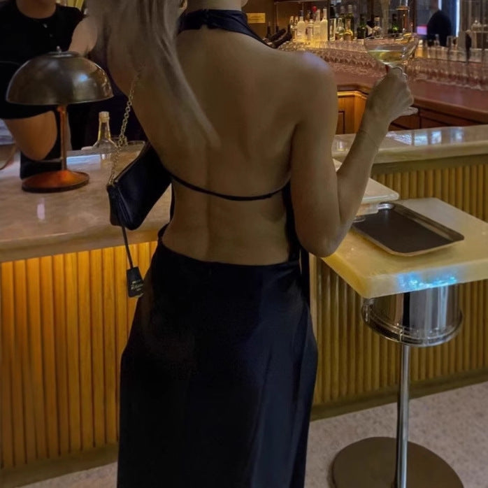 Women Elegant Maxi Dress with Off-Shoulder Design and Deep Back Opening Lune London