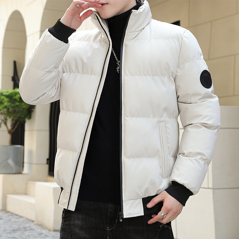 Quilted high collar jacket for men with thermal lining Lune London