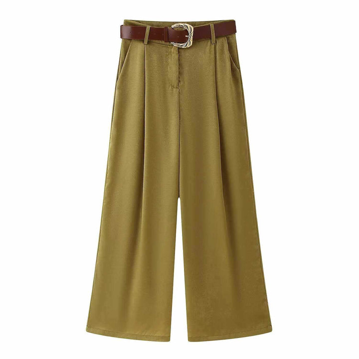 Elegant and comfortable Palazzo pants for women with a stylish waist belt Lune London
