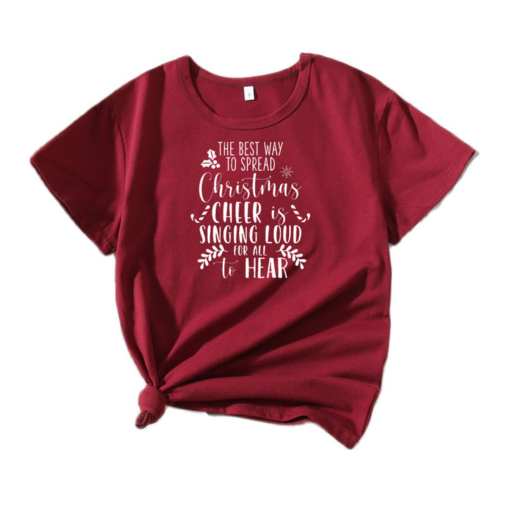 Ladies Holidays Joy Quote T-Shirt Lune London
