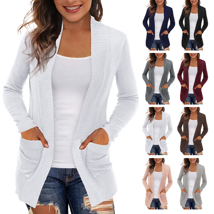 Ladies Long Sleeve Knit Coat Lune London