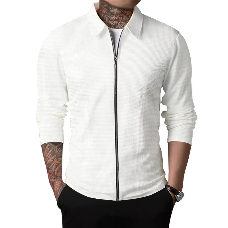 Chic and Style zipped sporty polo shirt for men