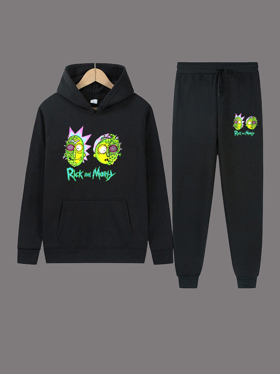 Hoodie and jogging set for women with stylish cartoon print Lune London