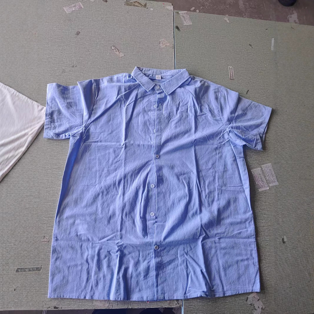 Men's Light Casual Loose Fit Short Sleeve Shirt Lune London