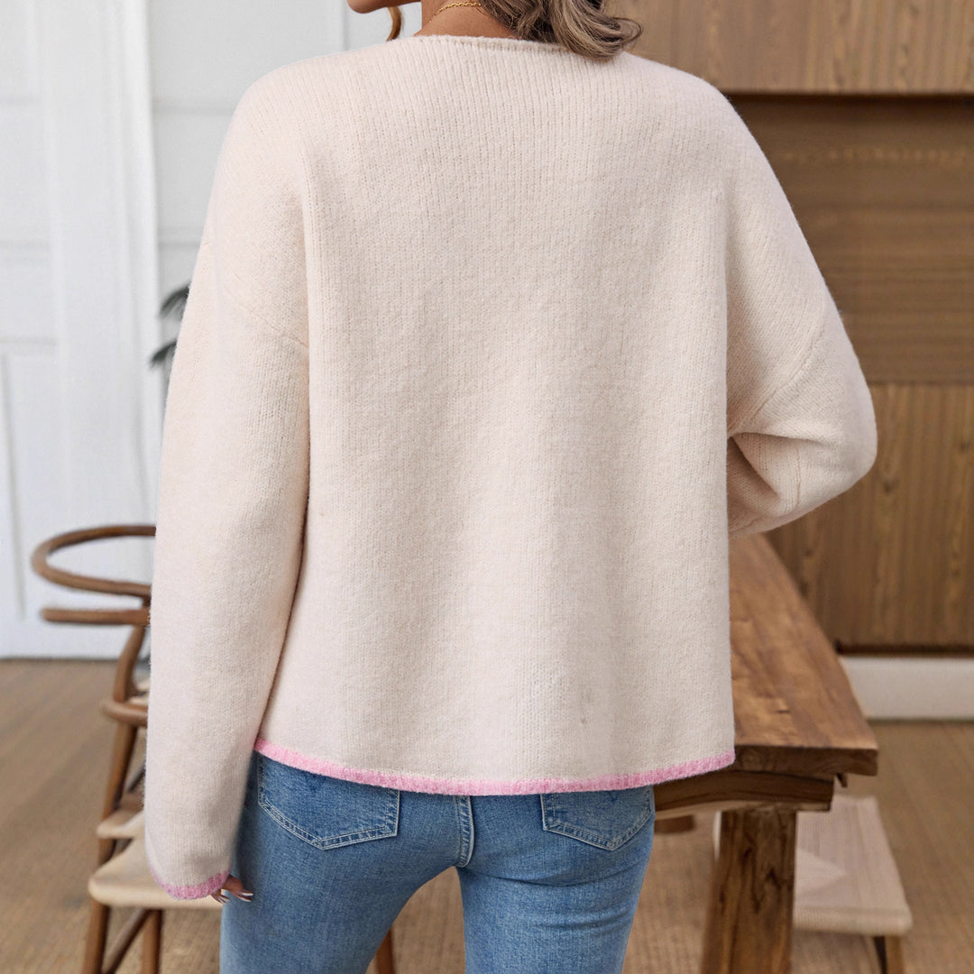 Women's knit jacket with elegant ties and pockets Lune London