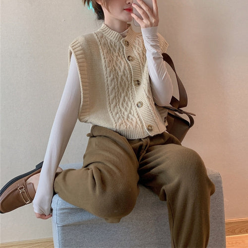 Gilet en tricot pour femme avec motif en relief Chic & Stil