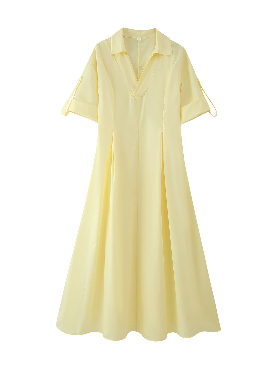 Shirt dress for ladies with an elegant V neckline and wide sleeves Lune London