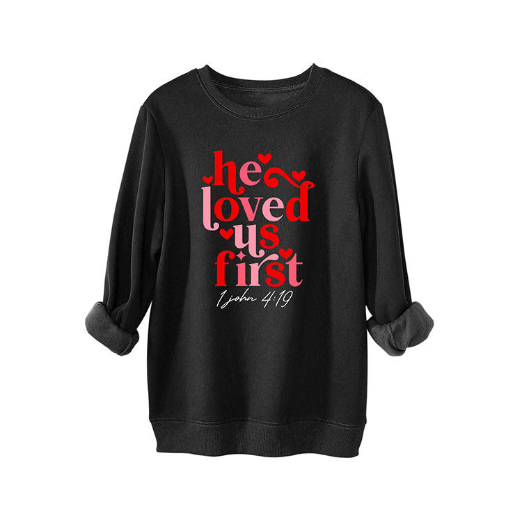 Sweat-shirt pour femmes avec slogan amical et coupe décontractée Chic & Stil