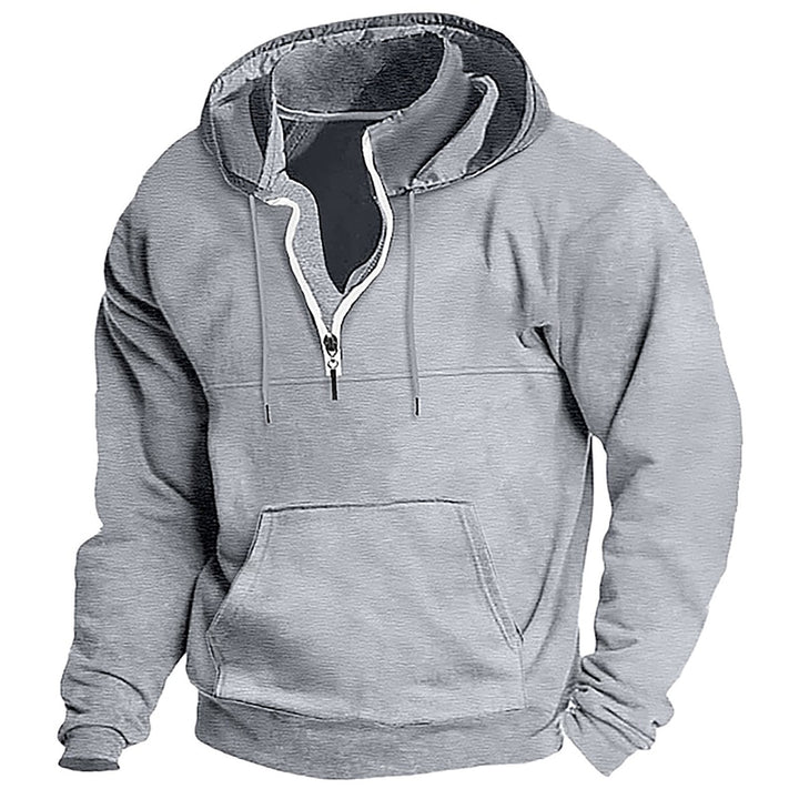 Comfortable hooded sweatshirt for men with full zip Lune London