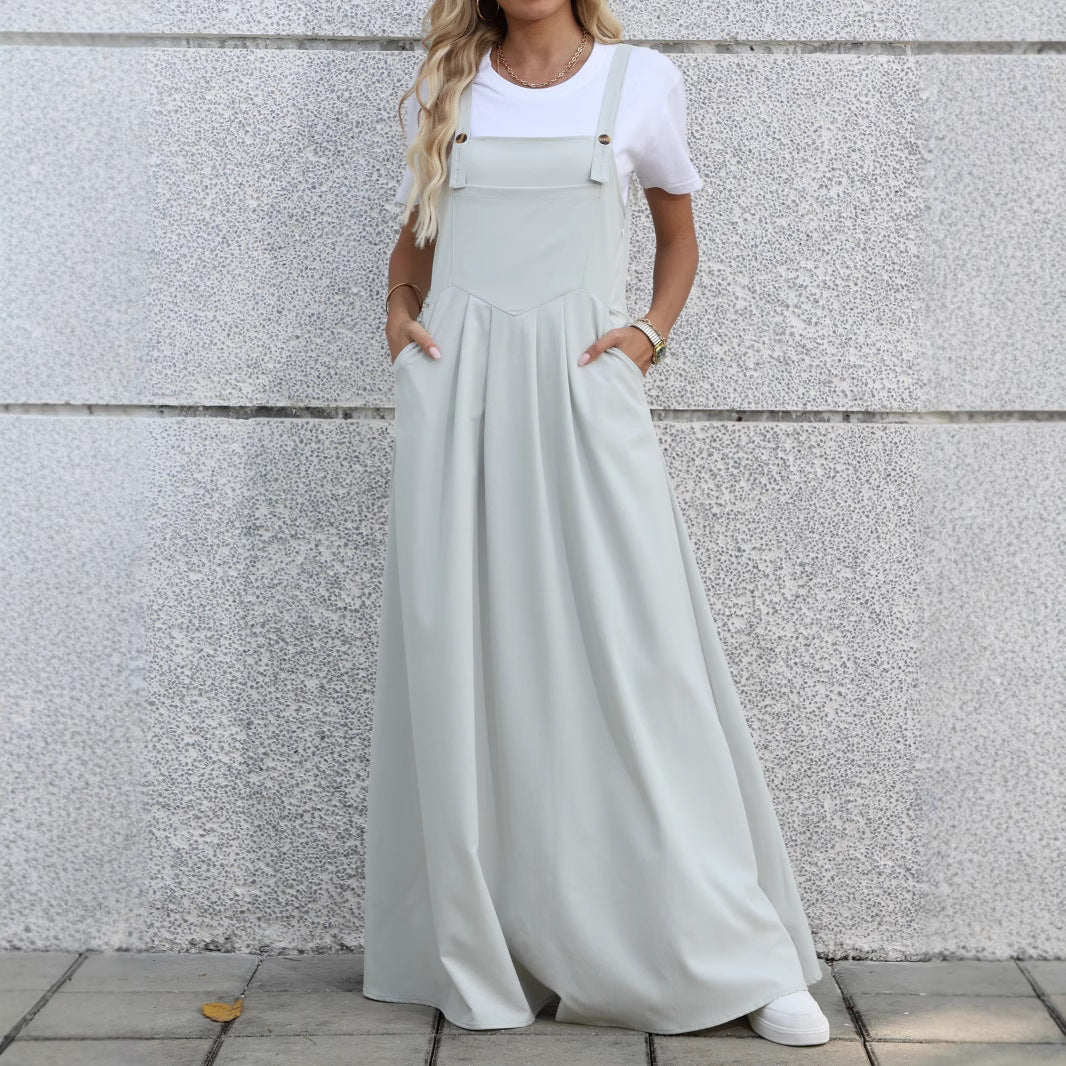 Lune London women's adjustable denim maxi dress
