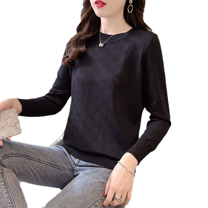 Pull en maille pour femmes avec une texture élégante en motif œillet Chic & Stil