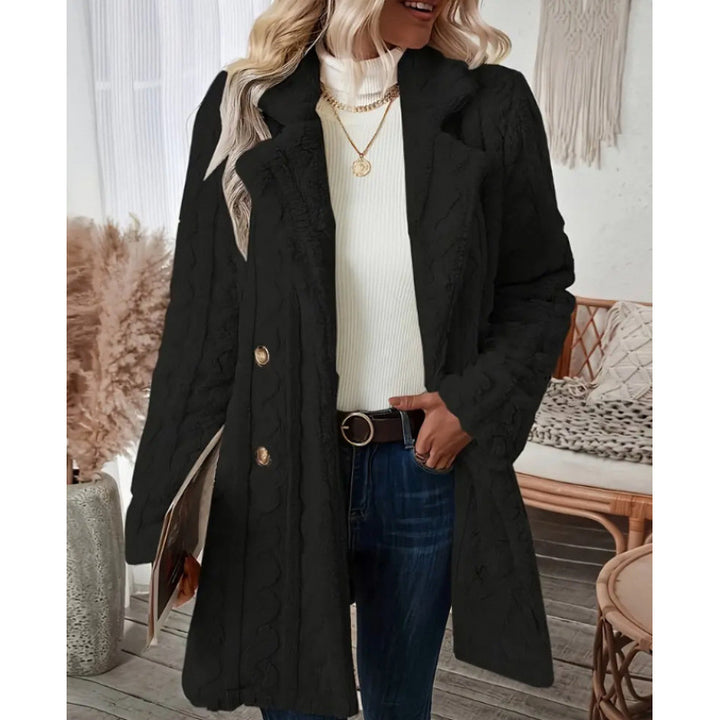 Ladies Cozy Knit Coat with Double Integrated Pockets Lune London